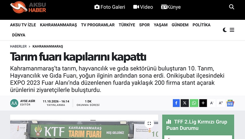 Tarım fuarı kapılarını kapattı