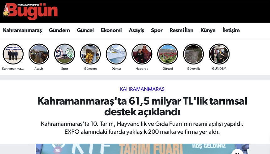 Kahramanmaraş'ta 61,5 milyar TL'lik tarımsal destek açıklandı