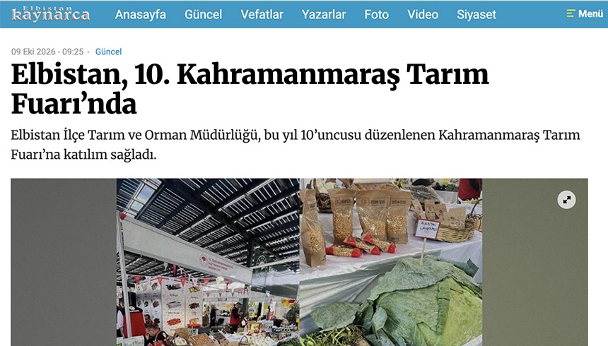 Elbistan, 10. Kahramanmaraş Tarım Fuarı’nda